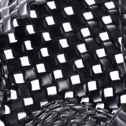 Window Flap Bag Knotted Intrecciato Leather
