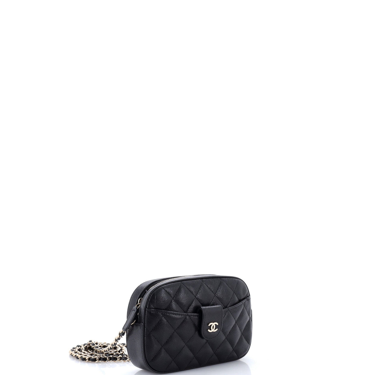 Slip Pocket Camera Case Bag Quilted Caviar Mini