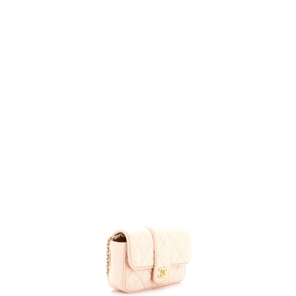 CC Tab Flap Shoulder Bag Quilted Lambskin Mini