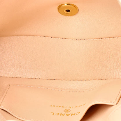 CC Tab Flap Shoulder Bag Quilted Lambskin Mini