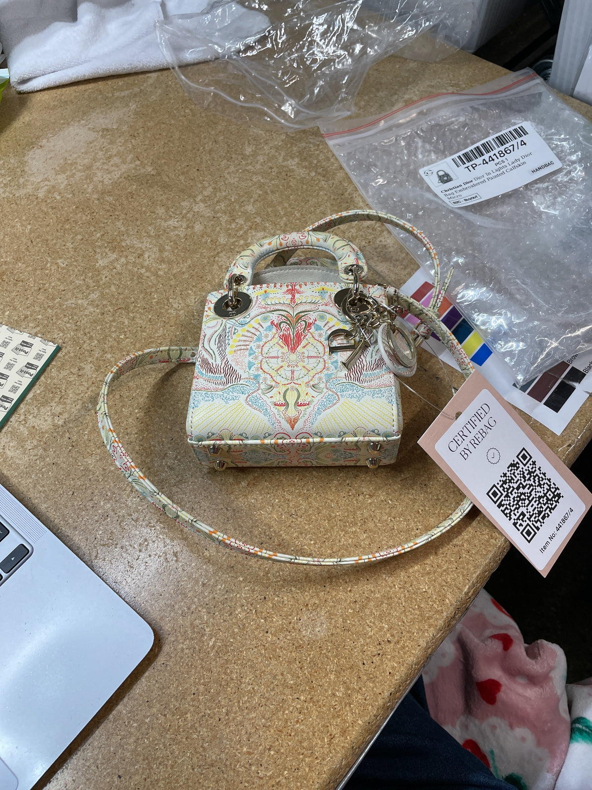 Dior In Lights Lady Dior Bag Embroidered Painted Calfskin Micro