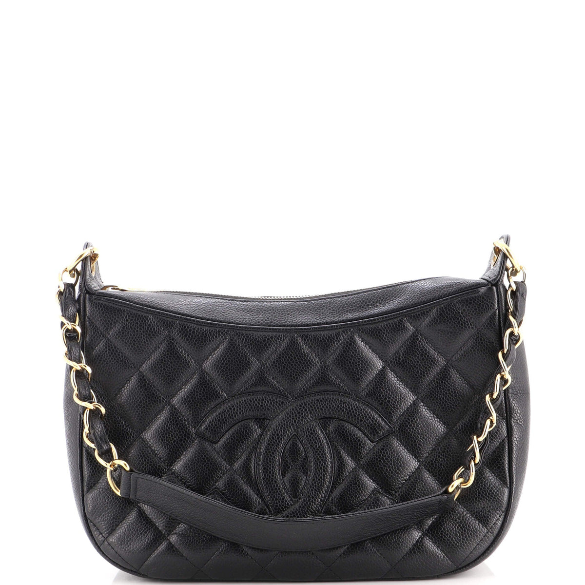 Timeless CC Chain Shoulder Bag Quilted Caviar Medium