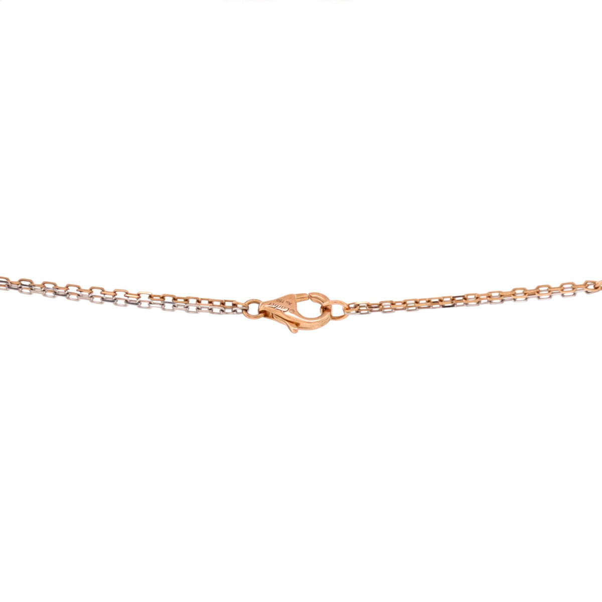Love 3 Ring Pendant Necklace 18K Rose Gold and 18K White Gold with 6 Diamonds