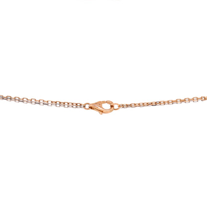 Love 3 Ring Pendant Necklace 18K Rose Gold and 18K White Gold with 6 Diamonds