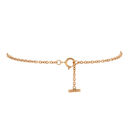 T Smile Chain Bracelet 18K Rose Gold with Diamonds Medium