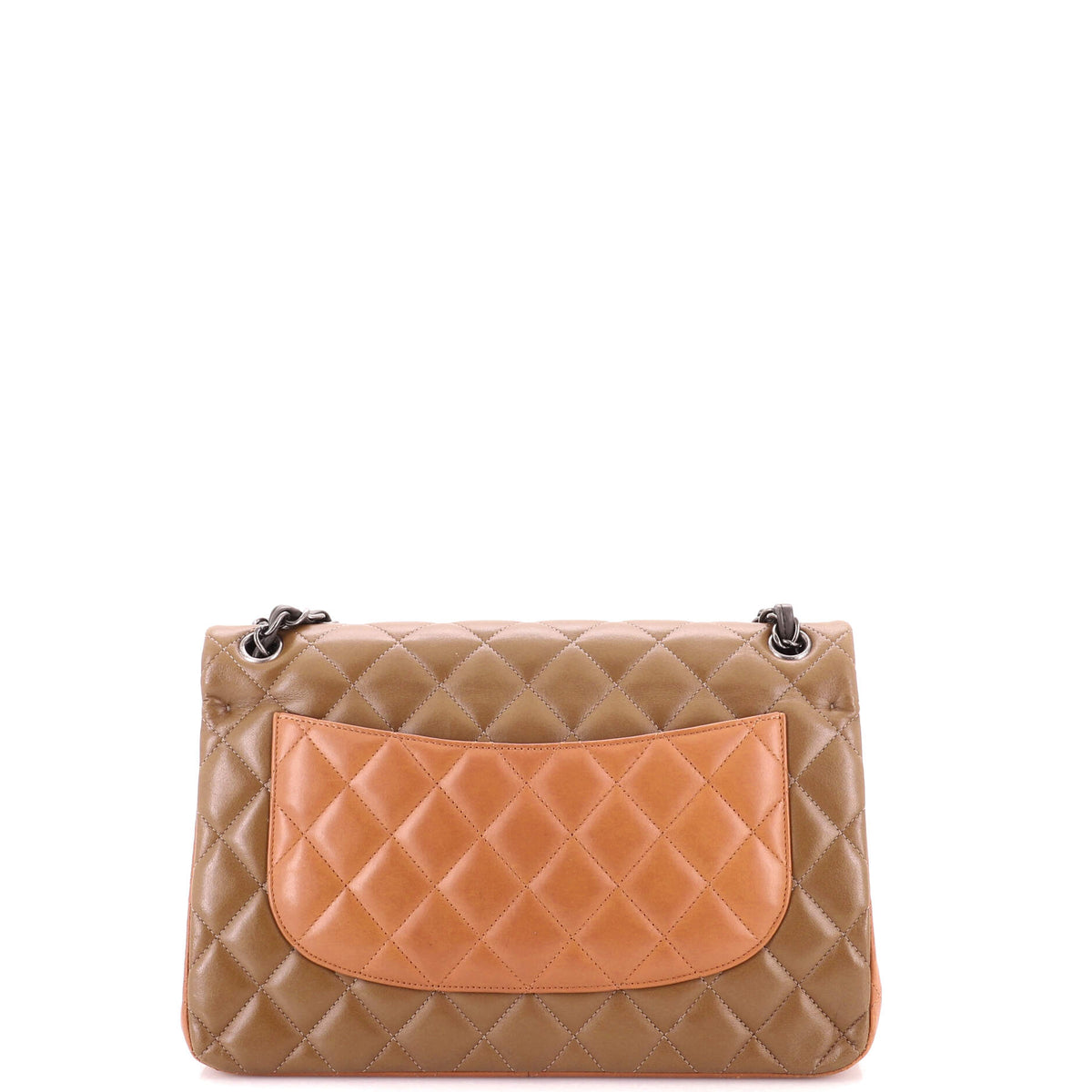 Tricolor Classic Double Flap Bag Quilted Lambskin Jumbo