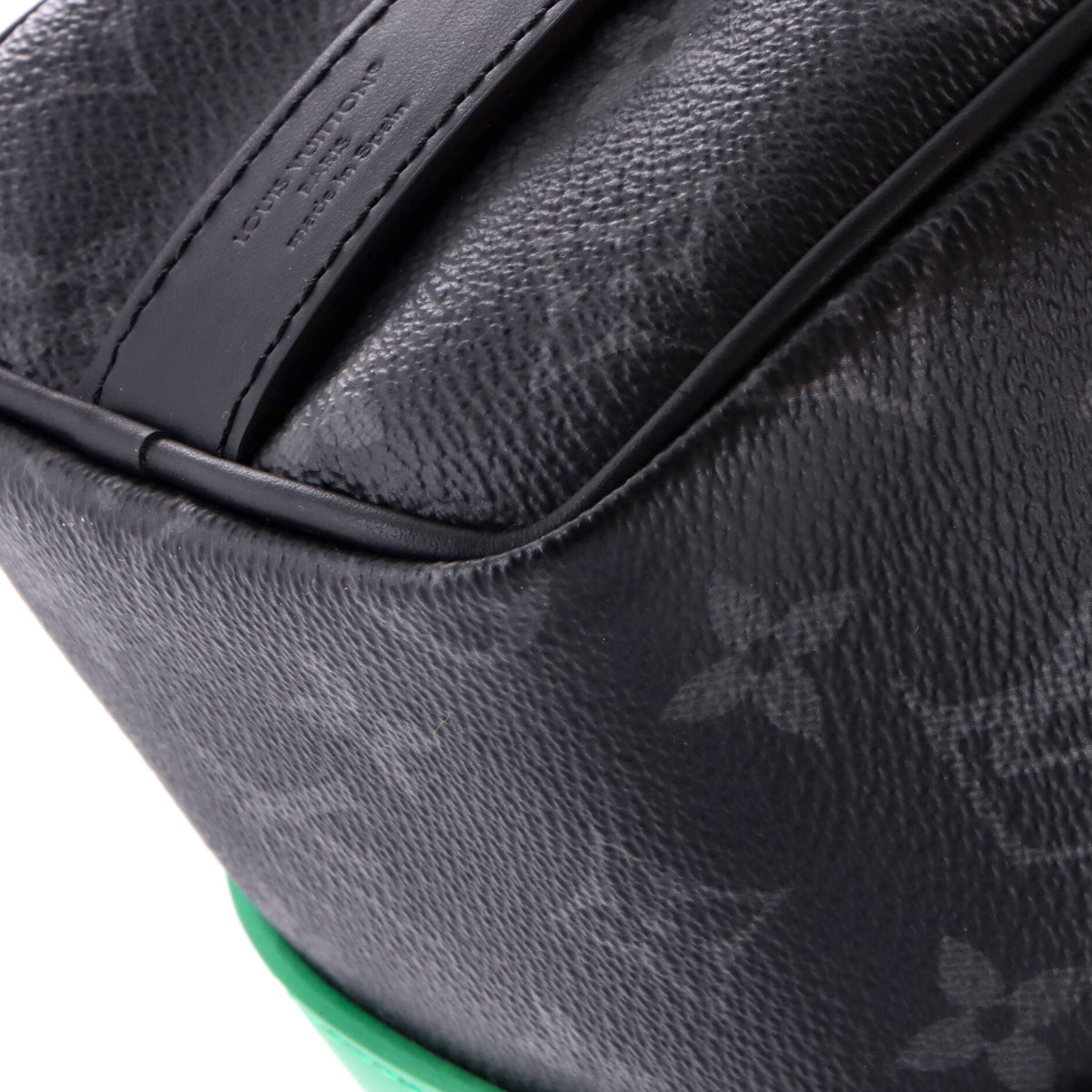 Keepall Bandouliere Bag Monogram Eclipse Canvas with Leather 25