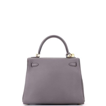 Kelly Handbag Etain Togo with Gold Hardware 25