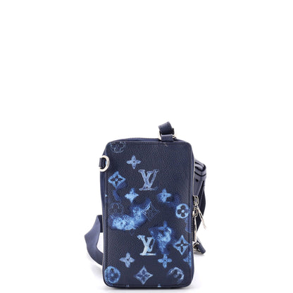 Phone Pouch Limited Edition Monogram Ink Watercolor Leather