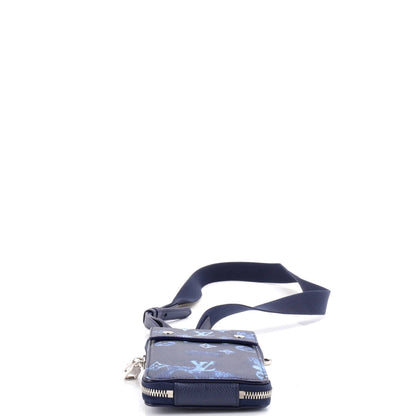 Phone Pouch Limited Edition Monogram Ink Watercolor Leather