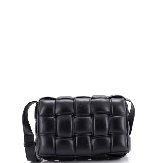 Cassette Crossbody Bag Padded Maxi Intrecciato Leather