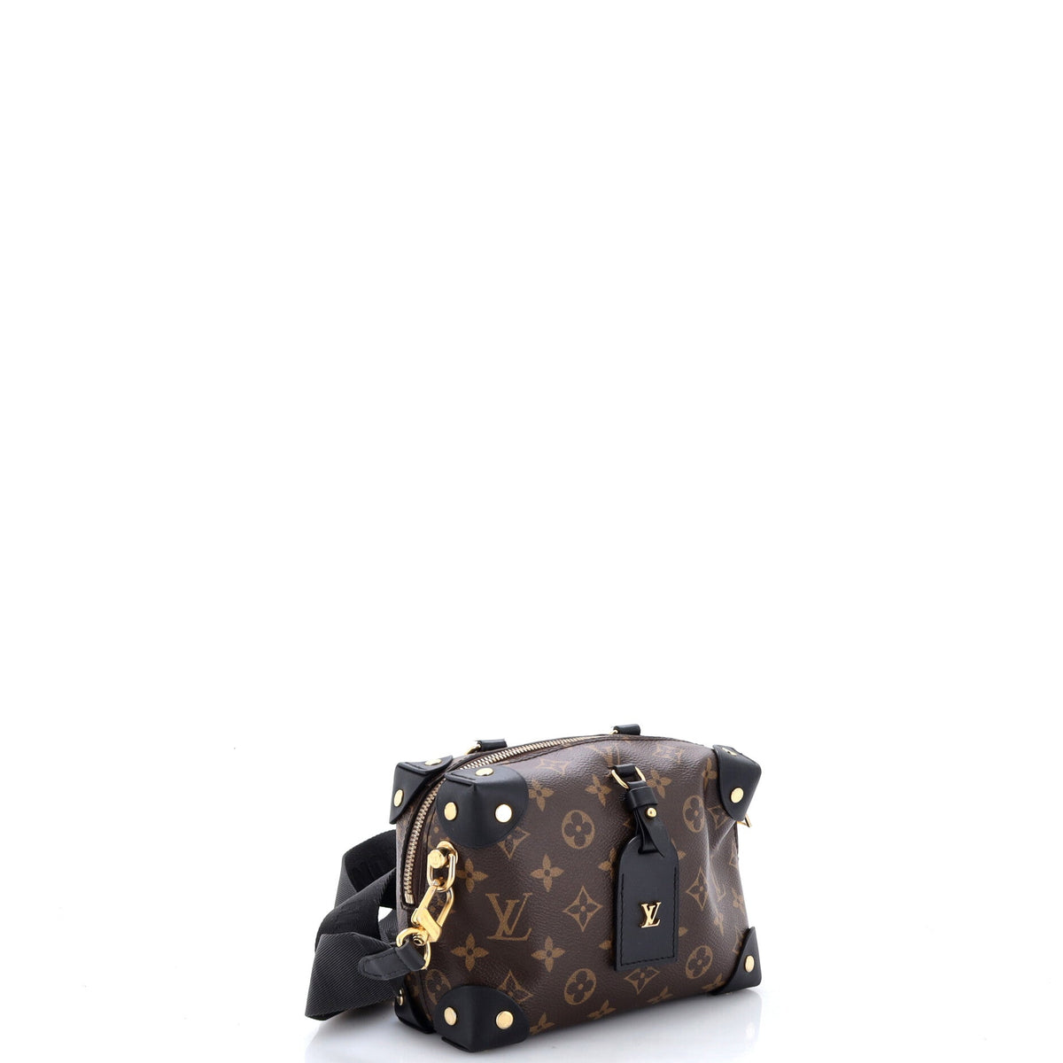 Petite Malle Souple Handbag Monogram Canvas with Leather
