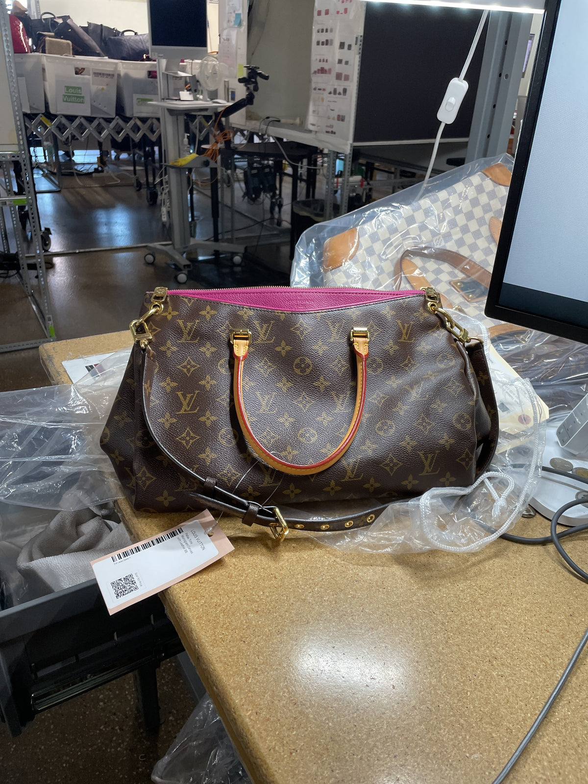 Pallas Tote Monogram Canvas with Leather