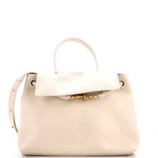 Ciao Ciao Top Handle Bag Leather with Intrecciato Detail Medium