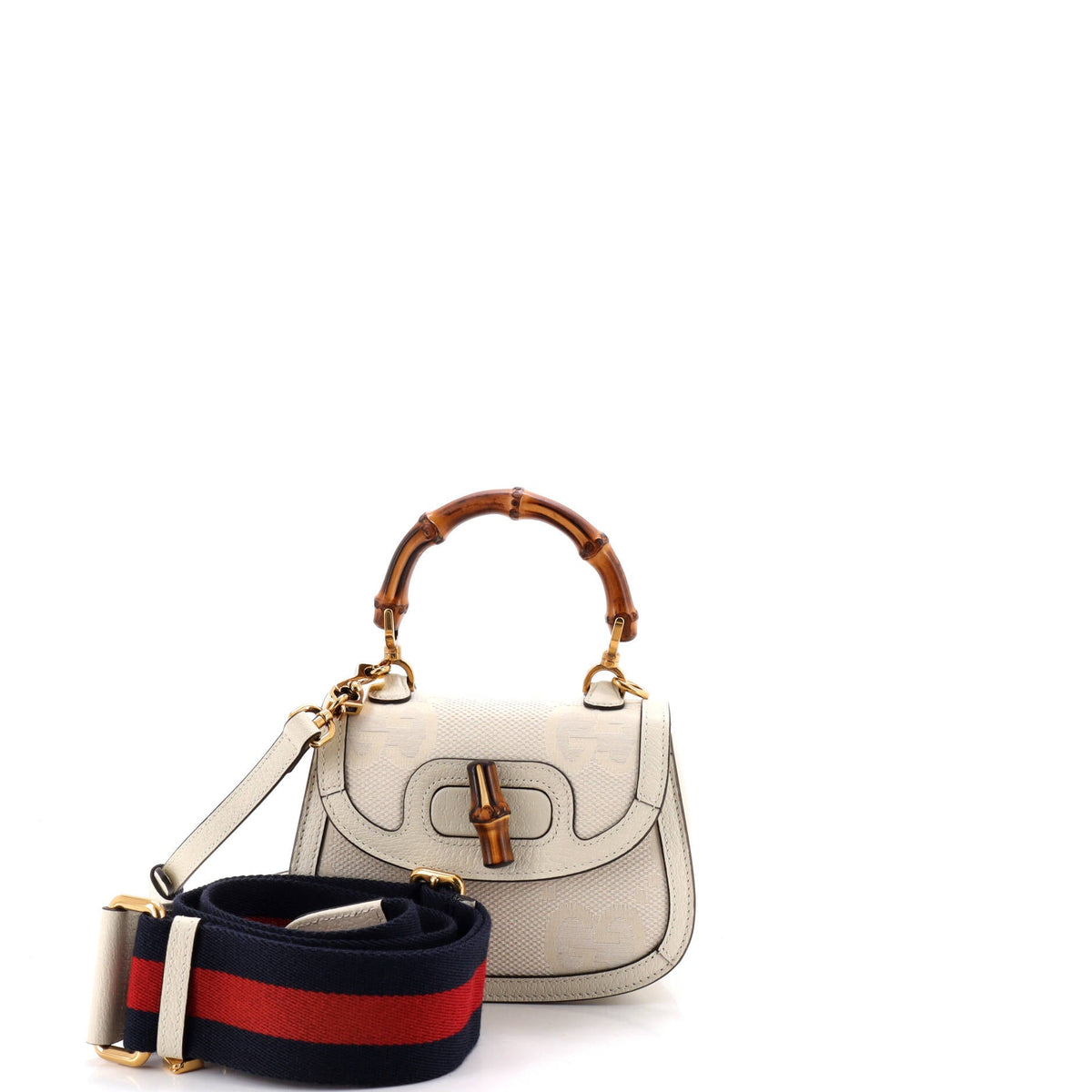 Bamboo 1947 Top Handle Bag Jumbo GG Canvas Mini