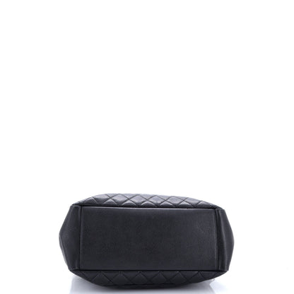 Grand Shopping Tote Quilted Caviar