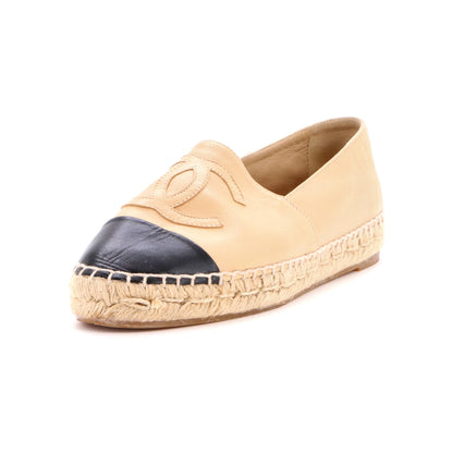 Women's CC Cap Toe Espadrilles Leather
