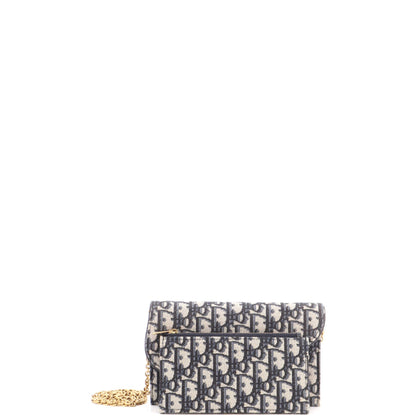 Saddle Chain Wallet Oblique Canvas