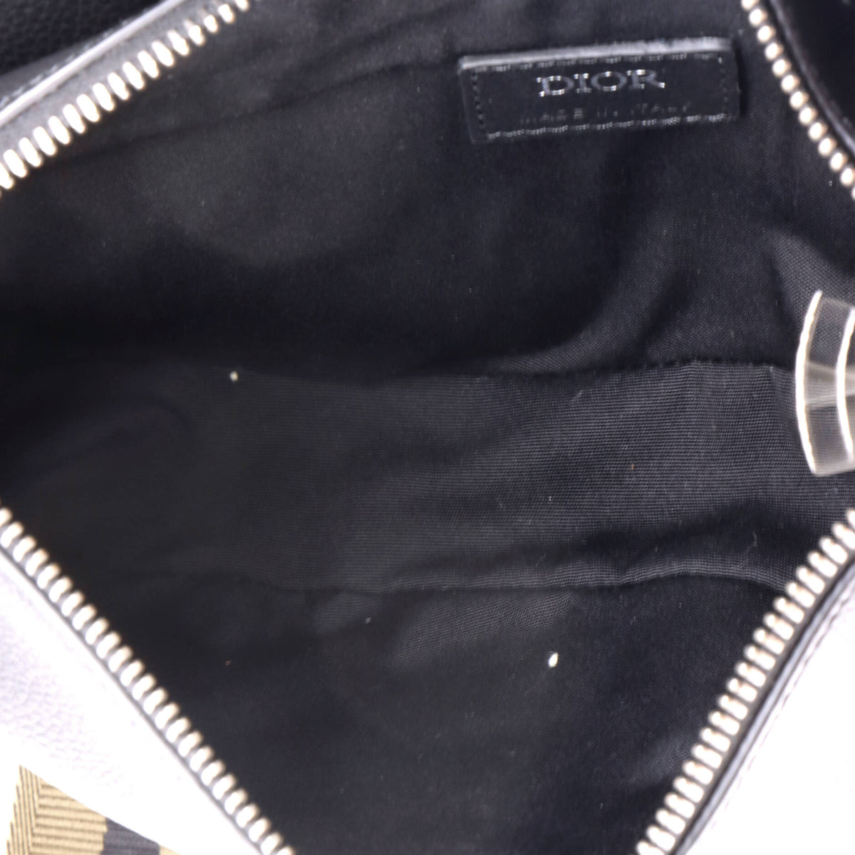 Saddle Crossbody Bag Logo Embroidered Leather