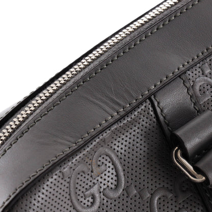 Briefcase GG Embossed Perforated Leather Medium