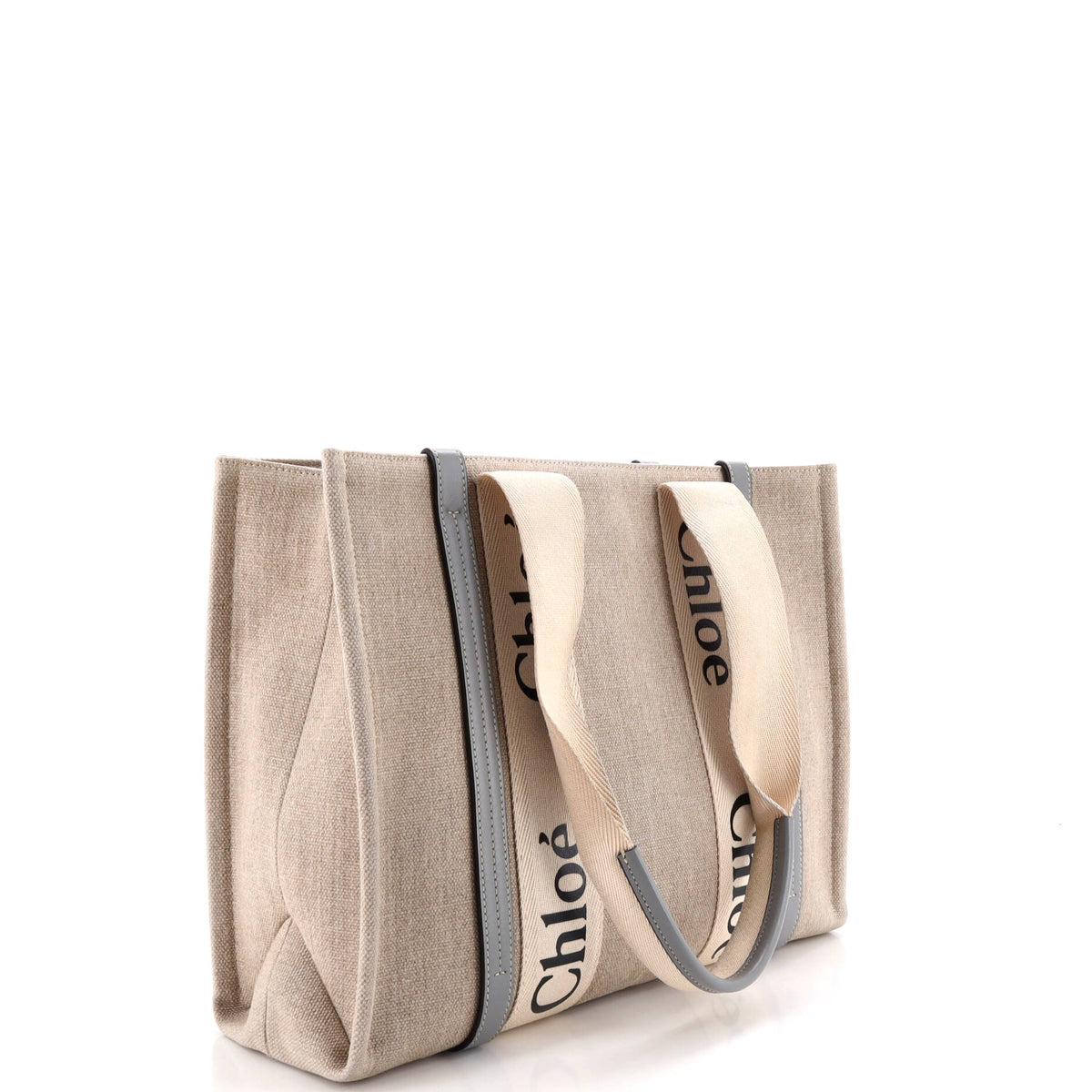 Woody Tote Canvas with Leather Medium