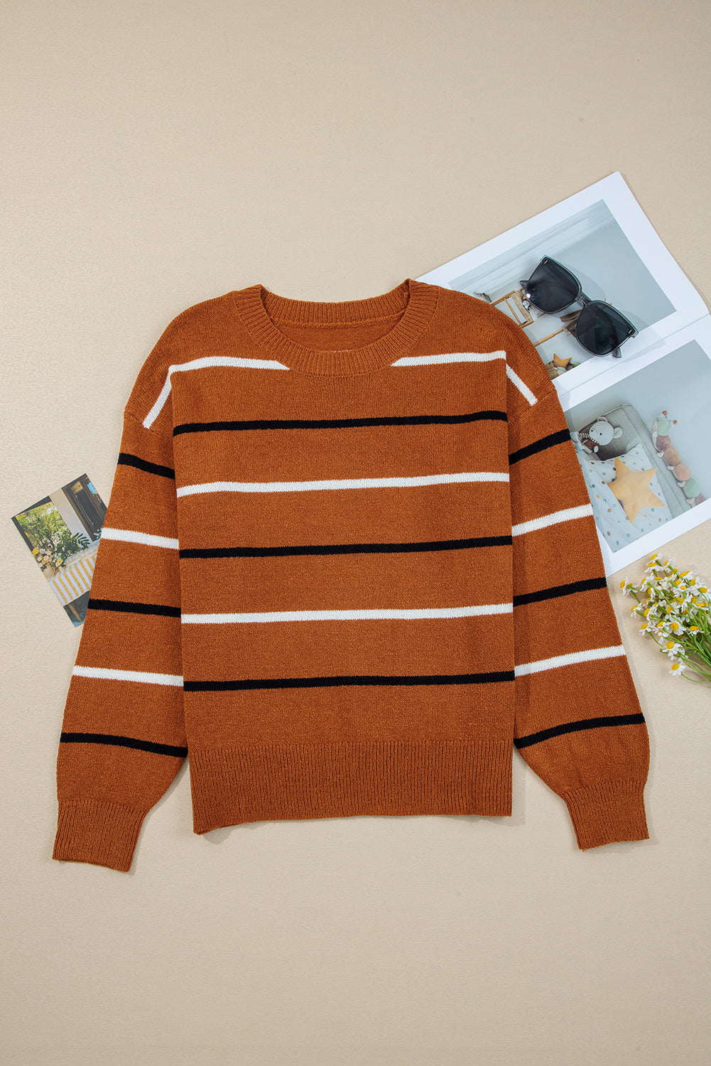 Threaded Pear Aylin Edge Drop Shoulder Sweater