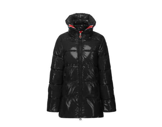 Invicta Leah Contemporary Stylish Coat Women Puffer Jacket Black