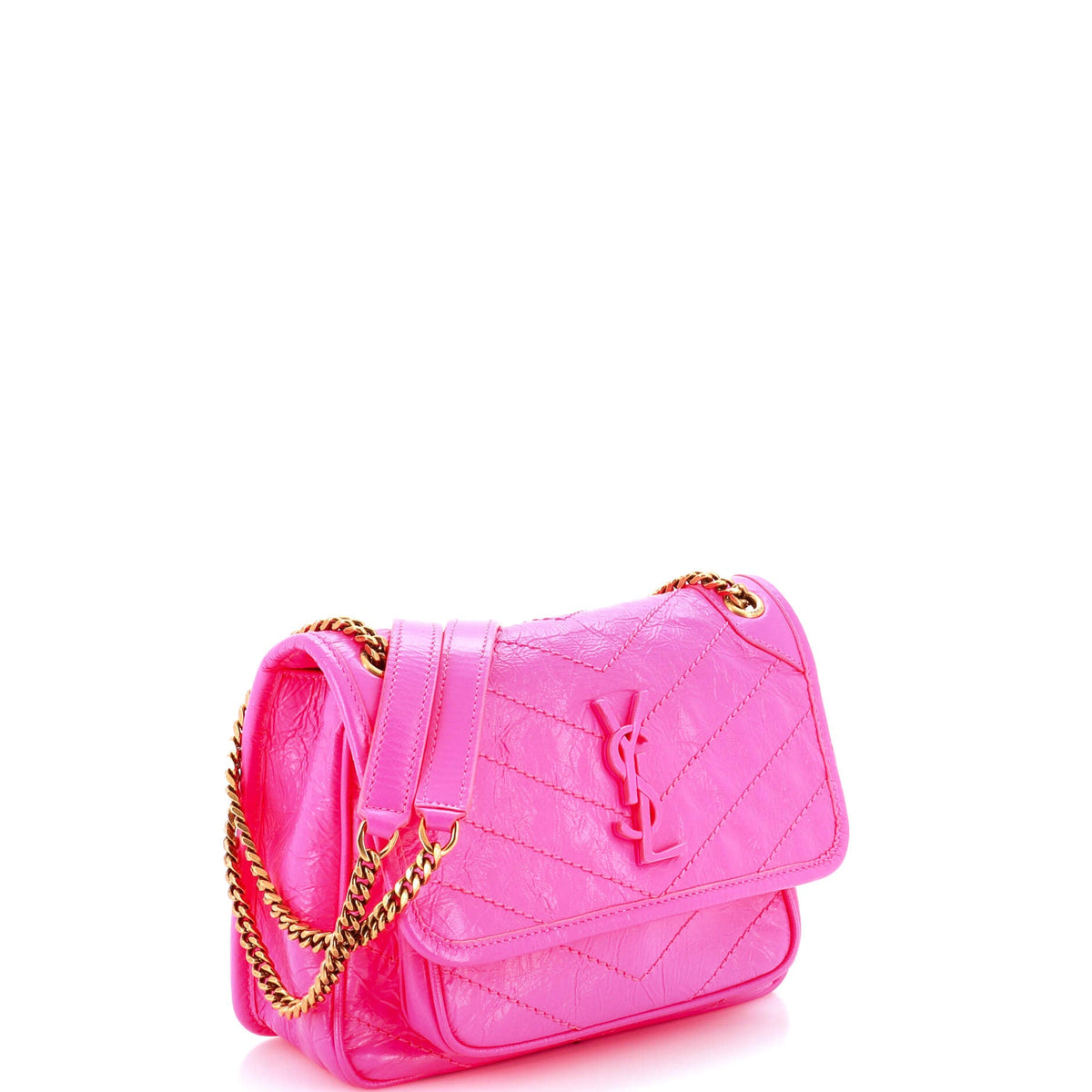 Niki Chain Flap Bag Matelasse Chevron Leather Baby