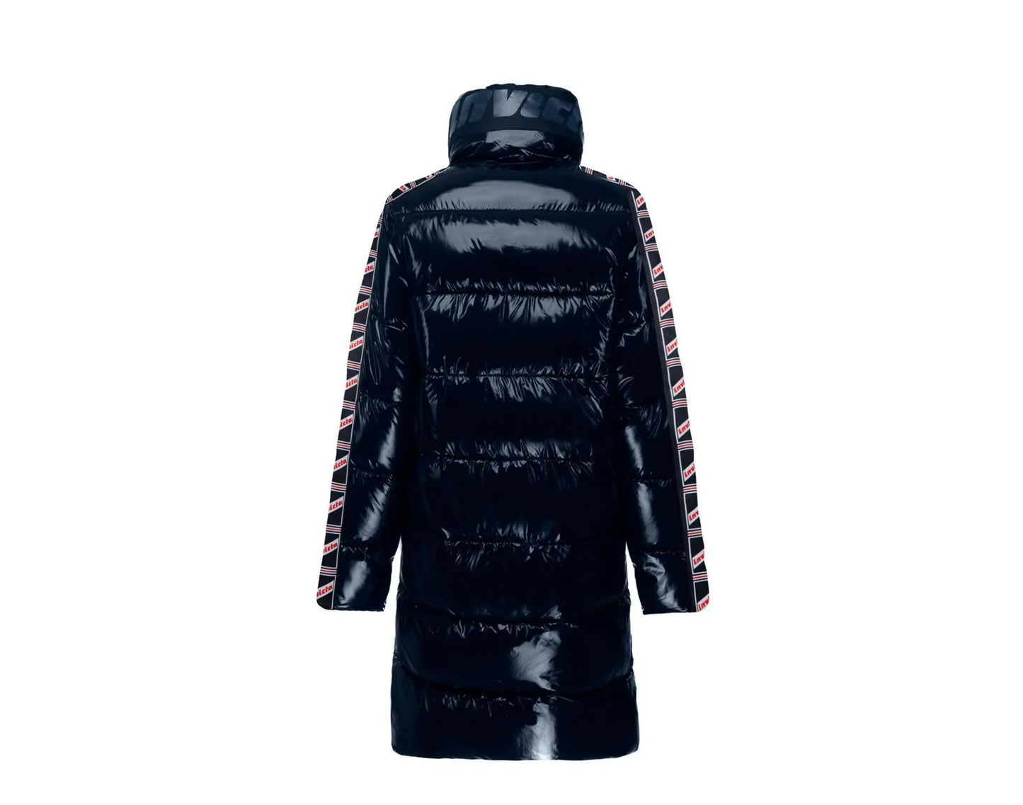 Invicta Lisa Long Glossy Coat Women Puffer Jacket Navy