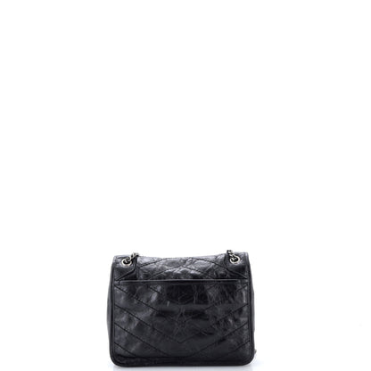 Niki Chain Flap Bag Matelasse Chevron Leather Baby