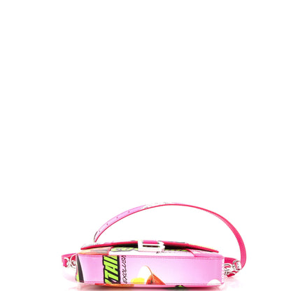 Hourglass Sling Convertible Shoulder Bag Printed Leather Small