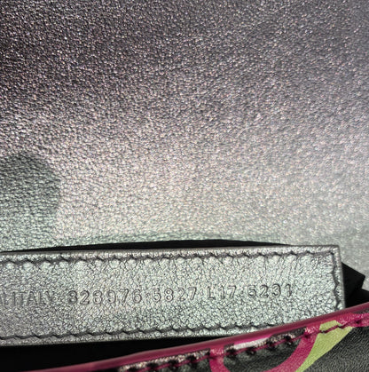 Hourglass Sling Convertible Shoulder Bag Printed Leather Small