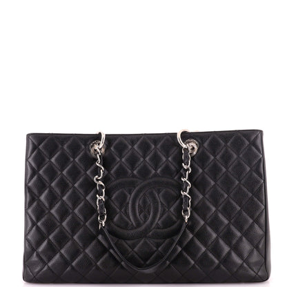 Grand Shopping Tote Quilted Caviar XL