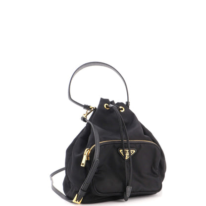 Drawstring Bucket Bag Tessuto Small