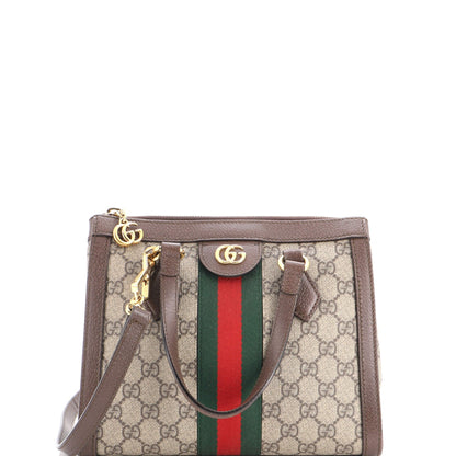 Ophidia Top Handle Tote GG Coated Canvas Small