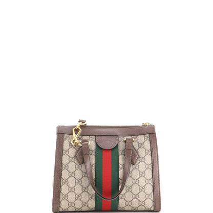 Ophidia Top Handle Tote GG Coated Canvas Small