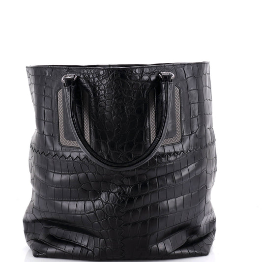 Open Tote Crocodile Medium
