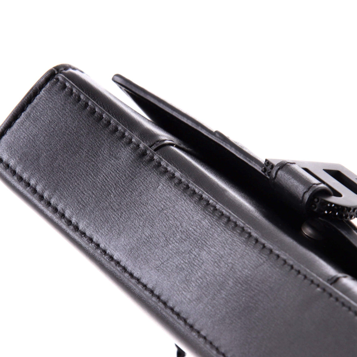 Hourglass Chain Wallet Leather with Crystal Detail
