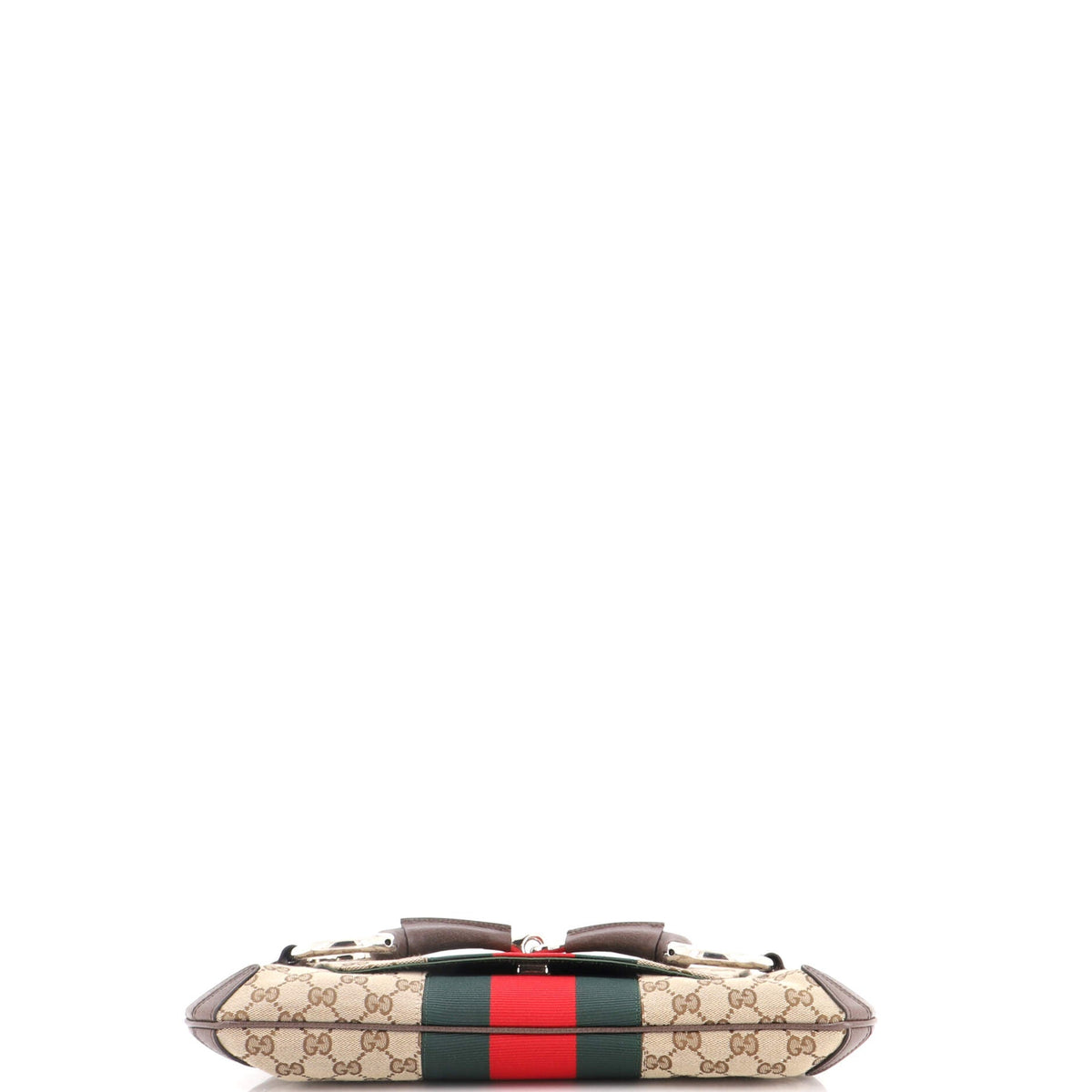 Horsebit NM Web Chain Clutch GG Canvas Medium