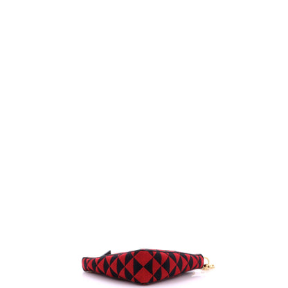 Symbole Triangle Bag Leather and Jacquard Mini