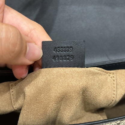 Padlock Saddle Shoulder Bag GG Coated Canvas and Leather Medium