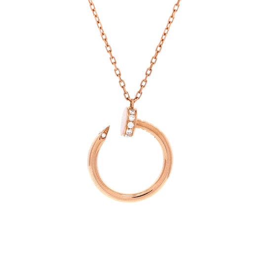 Juste un Clou Pendant Necklace 18K Rose Gold with Diamonds