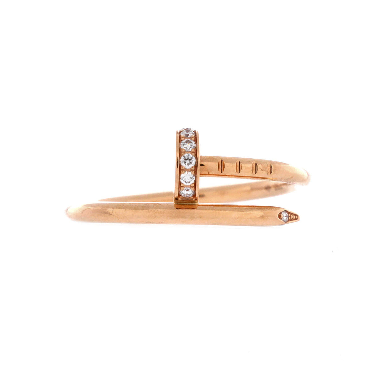 Juste un Clou Ring 18K Rose Gold and Diamonds Small