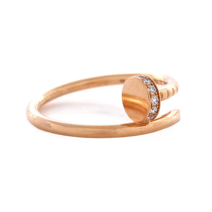Juste un Clou Ring 18K Rose Gold and Diamonds Small