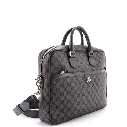 Ophidia Zip Around Pocket Briefcase GG Coated Canvas Medium
