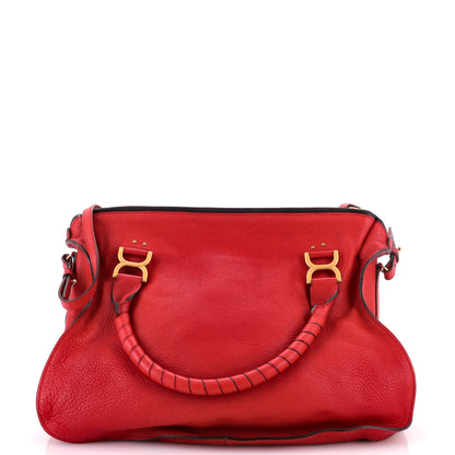 Marcie Braided Satchel Leather Large
