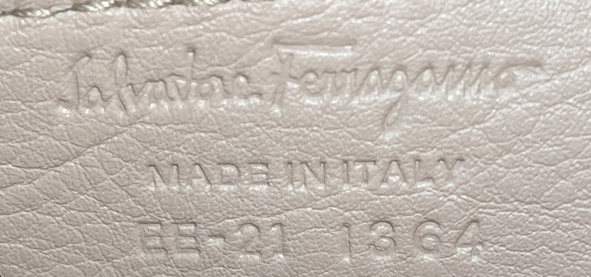 Trifolio Tote Gancini Embossed Leather Large