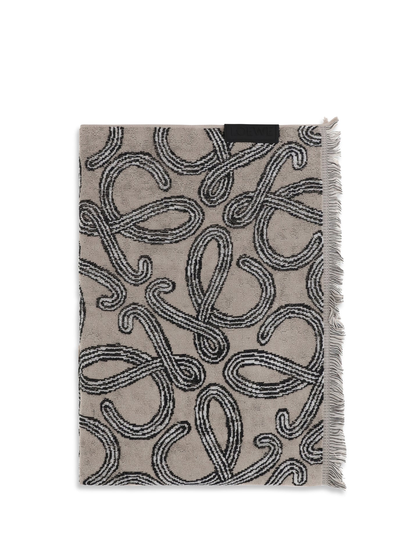 Towel Jacquard Cotton Beige/Black