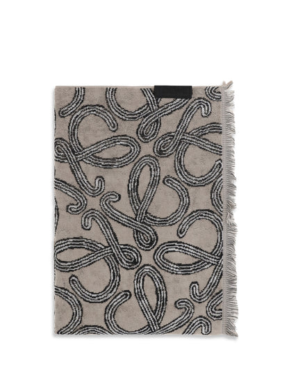 Towel Jacquard Cotton Beige/Black