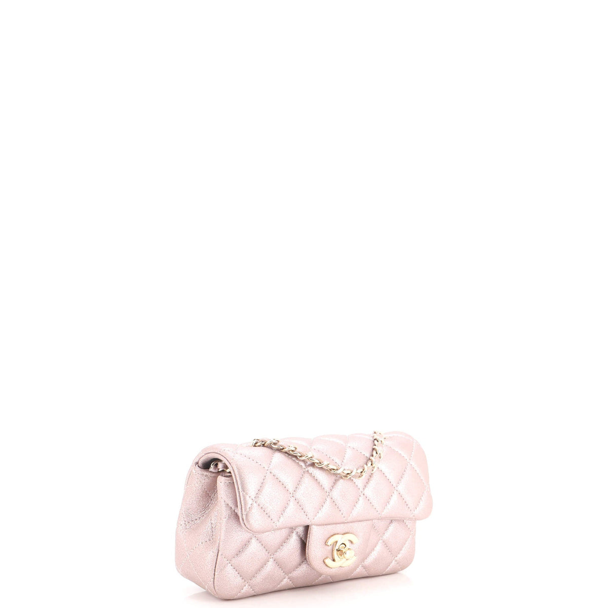 Classic Single Flap Bag Quilted Metallic Lambskin Mini